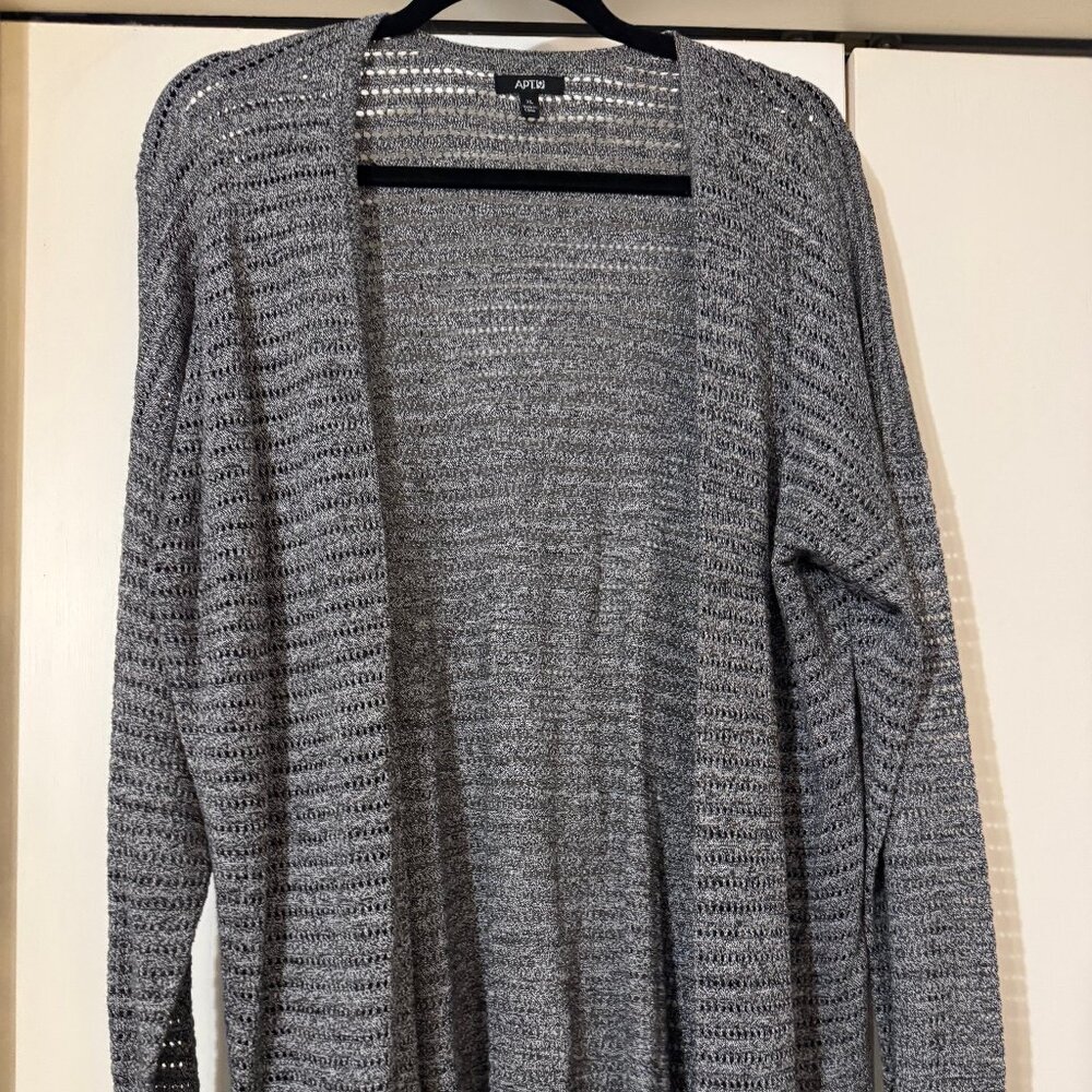 Apt 9 grey cardigan - longer! So cute! Size XL